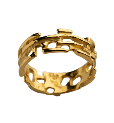 Anillo Pavimento chico Dorado